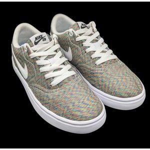 Nike SB Mens 6.5 Check Solar Rainbow Skateboard Low Top Sneakers 867301-910